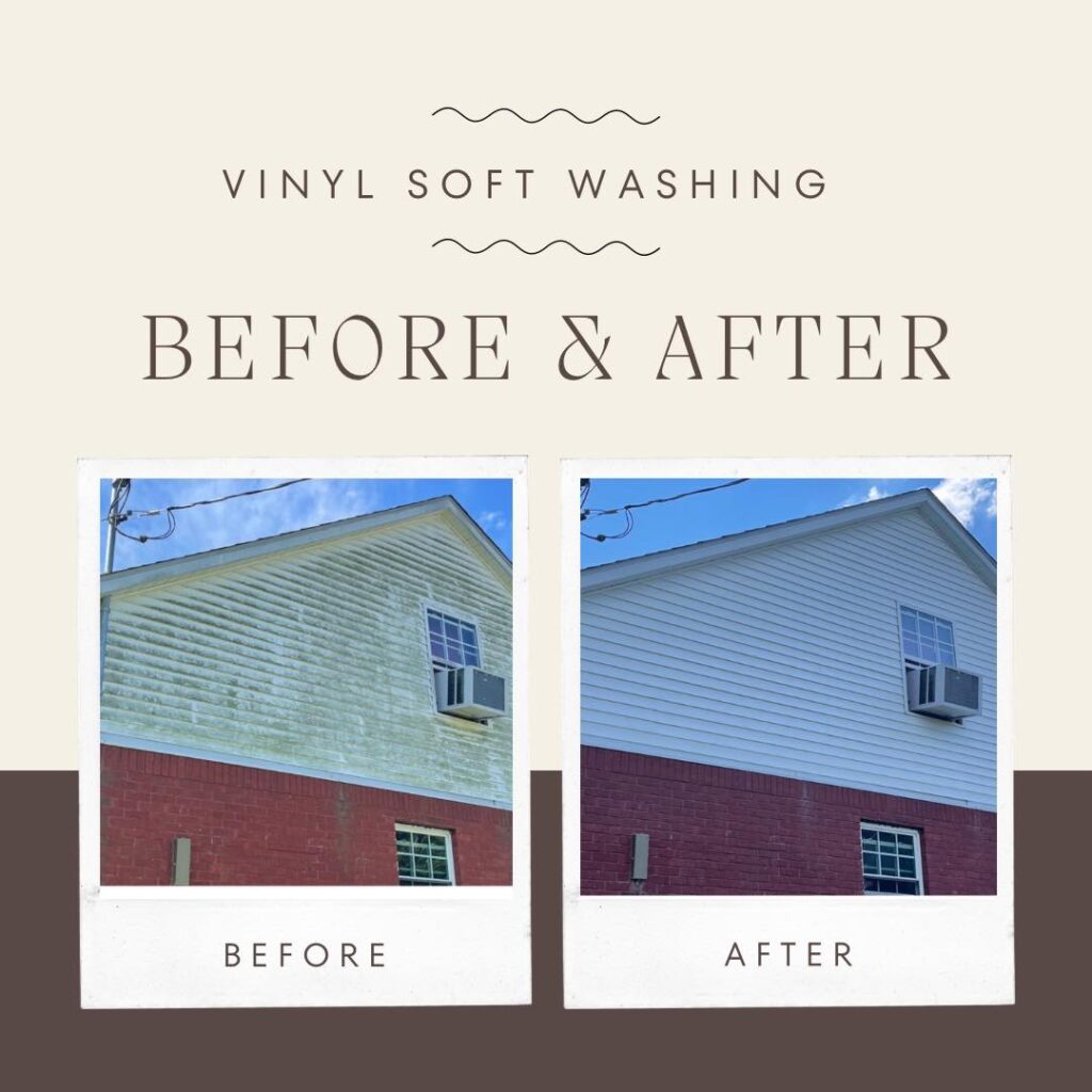 vinyl soft washing pressure washing